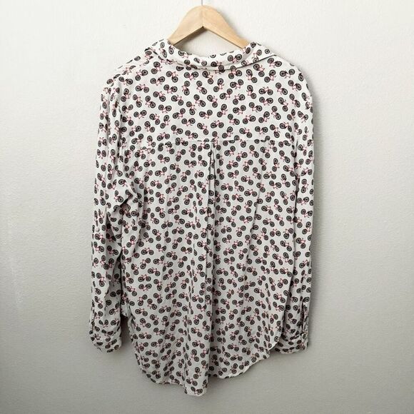 JANE & DELANCEY x ANTHROPOLOGIE | Lightweight Bicycle Button Blouse | Large - Picture 5 of 9